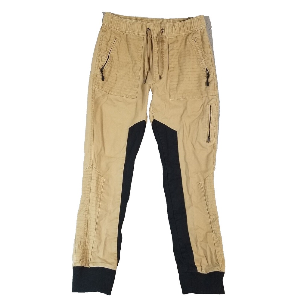 CSG Motorcycle jogger pants men's 32x32 brown cotton Moto racing casual preppy